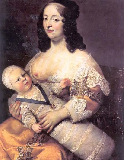 Charles Beaubrun Louis XIV et la Dame Longuet de La Giraudiee oil painting image